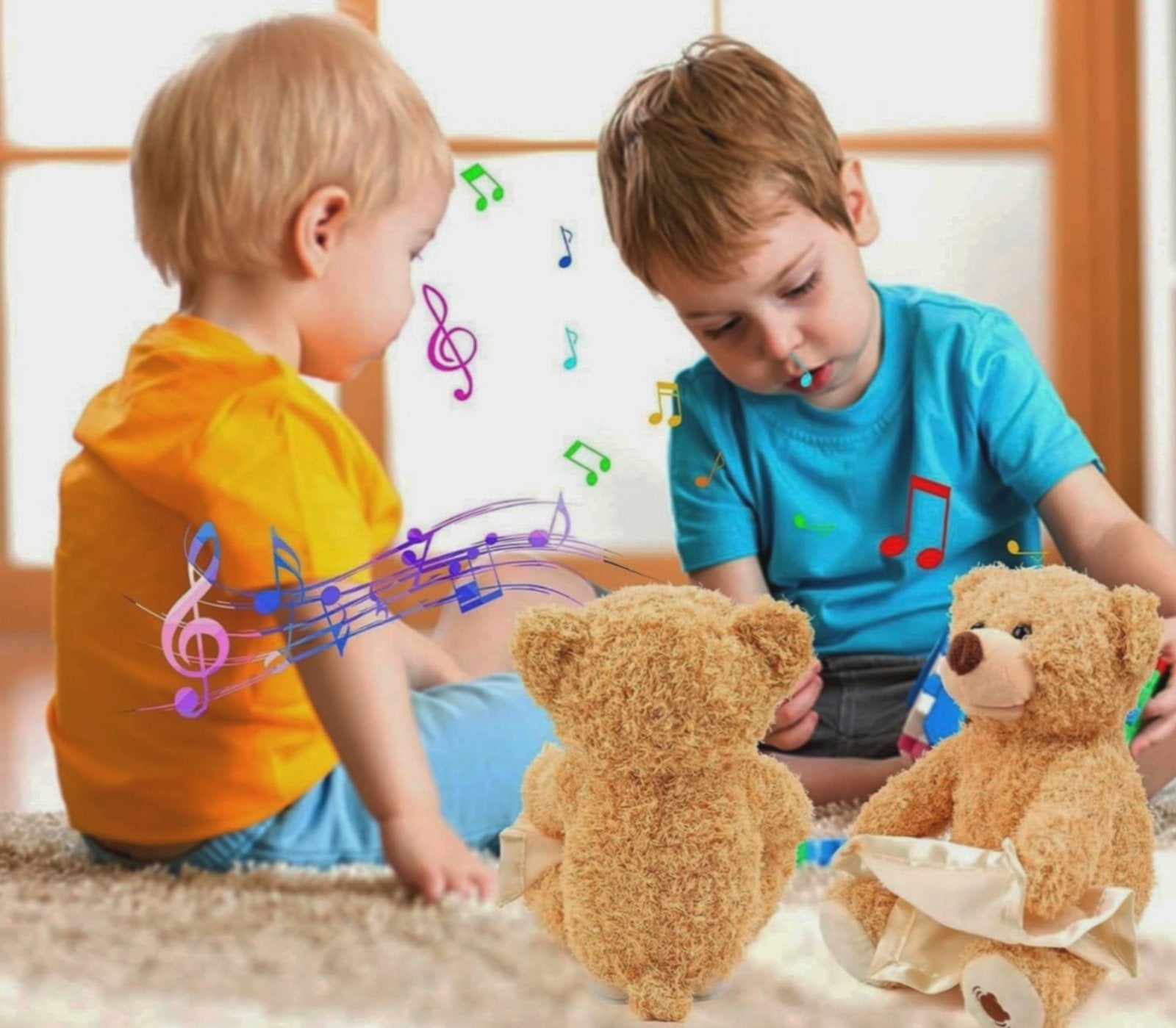 Interaktivna plišana igračka – meda skrivalica sa satenskim ćebencetom