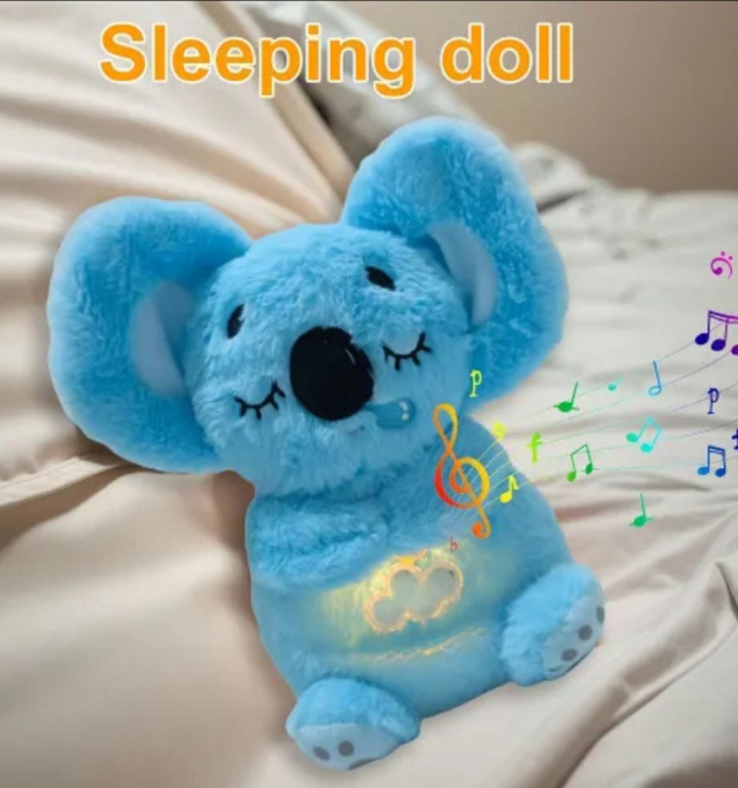 Siva koala plišana igračka sa mekim stomakom koji simulira disanje