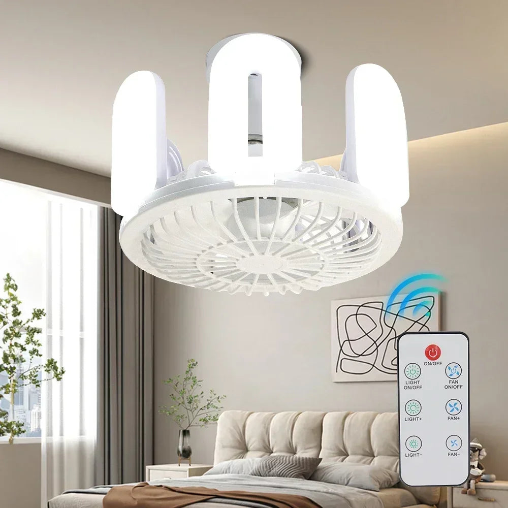 Plafonski ventilator sa LED svetlom i sklopivim krilima – 60W