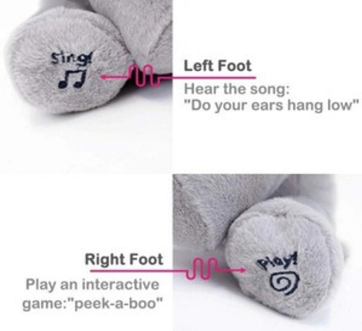 Pevajući slon Flappy u roze boji – plišana igračka sa zvukom i pokretnim delovima