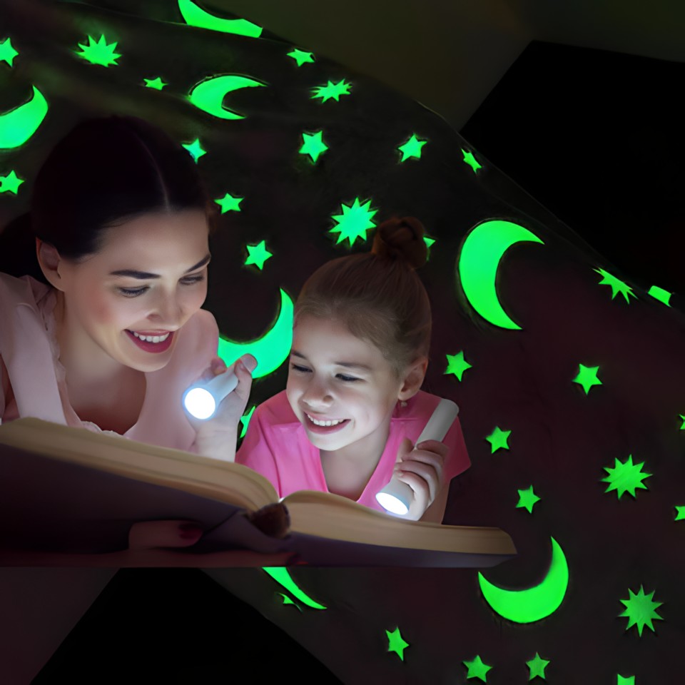 Svetleće ćebe – Magično ćebe za decu sa zvezdama i mesecom 🌙✨