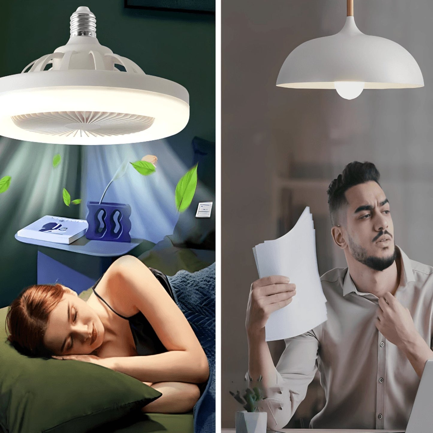 💡 LED Luster Sijalica sa Ventilatorom – E27, 30W