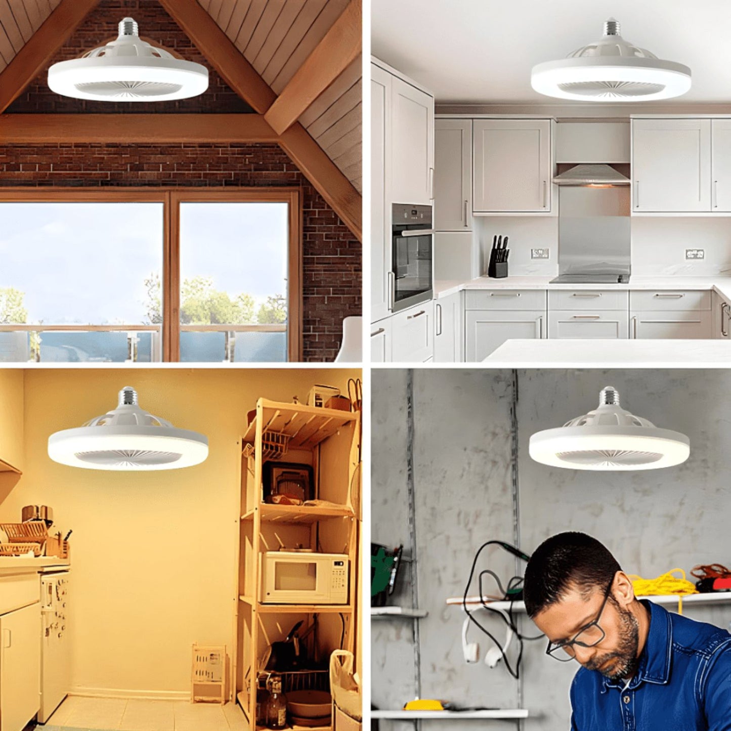💡 LED Luster Sijalica sa Ventilatorom – E27, 30W