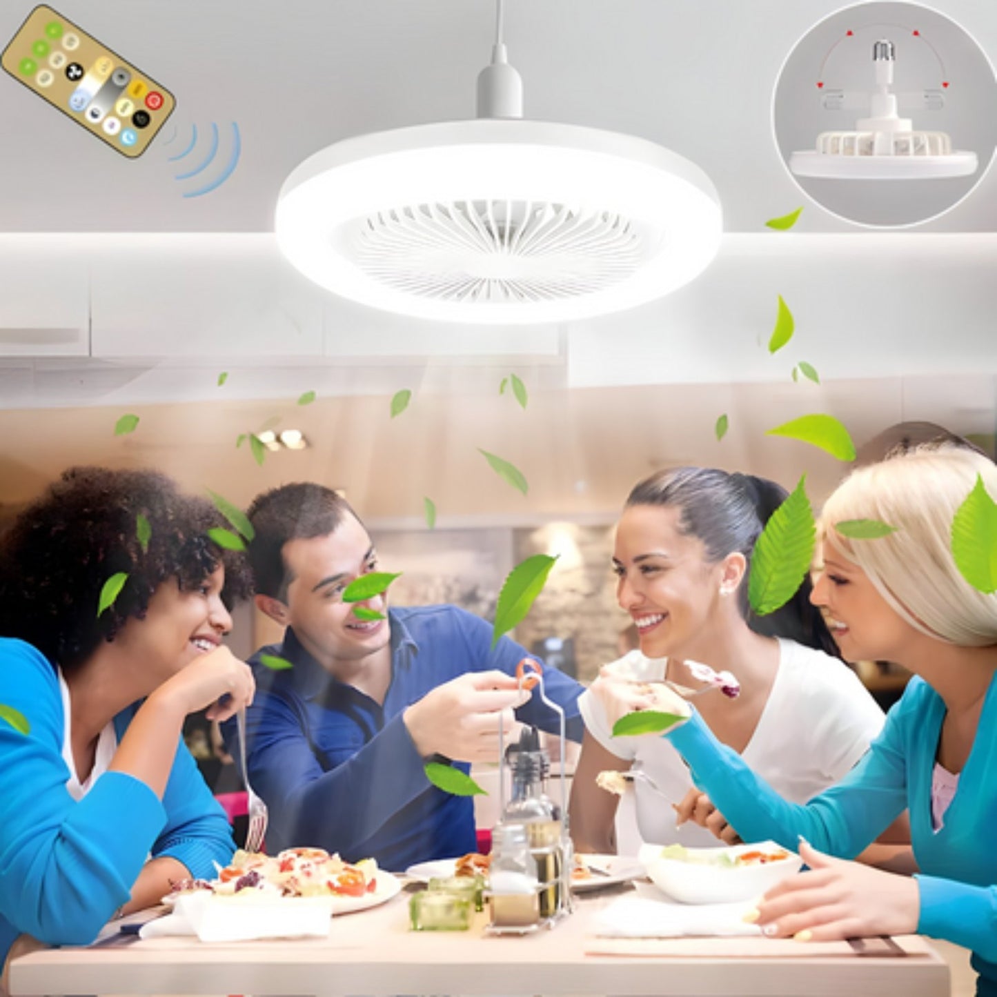 💡 LED Luster Sijalica sa Ventilatorom – E27, 30W