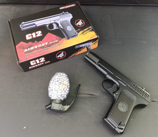 C12 Airsoft full metalan pistolj sa 500 kuglica – Realističan osećaj moći i preciznosti!