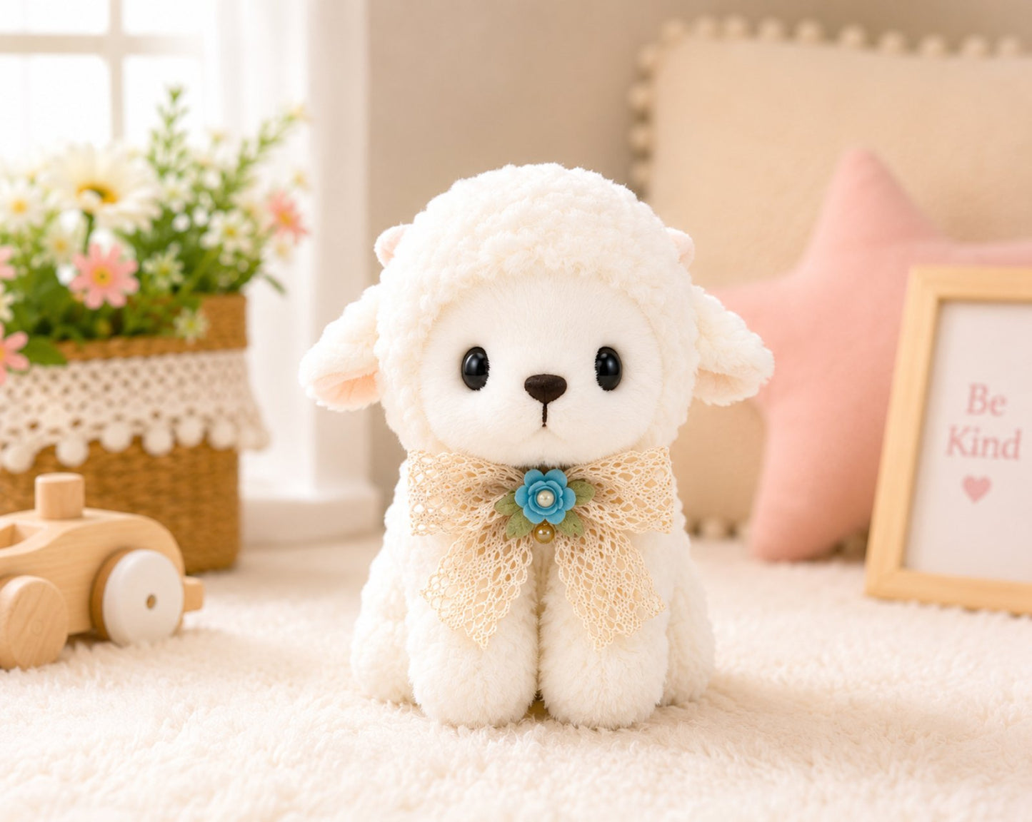 🐑 Plišana ovčica 15 cm – mekana igračka za decu
