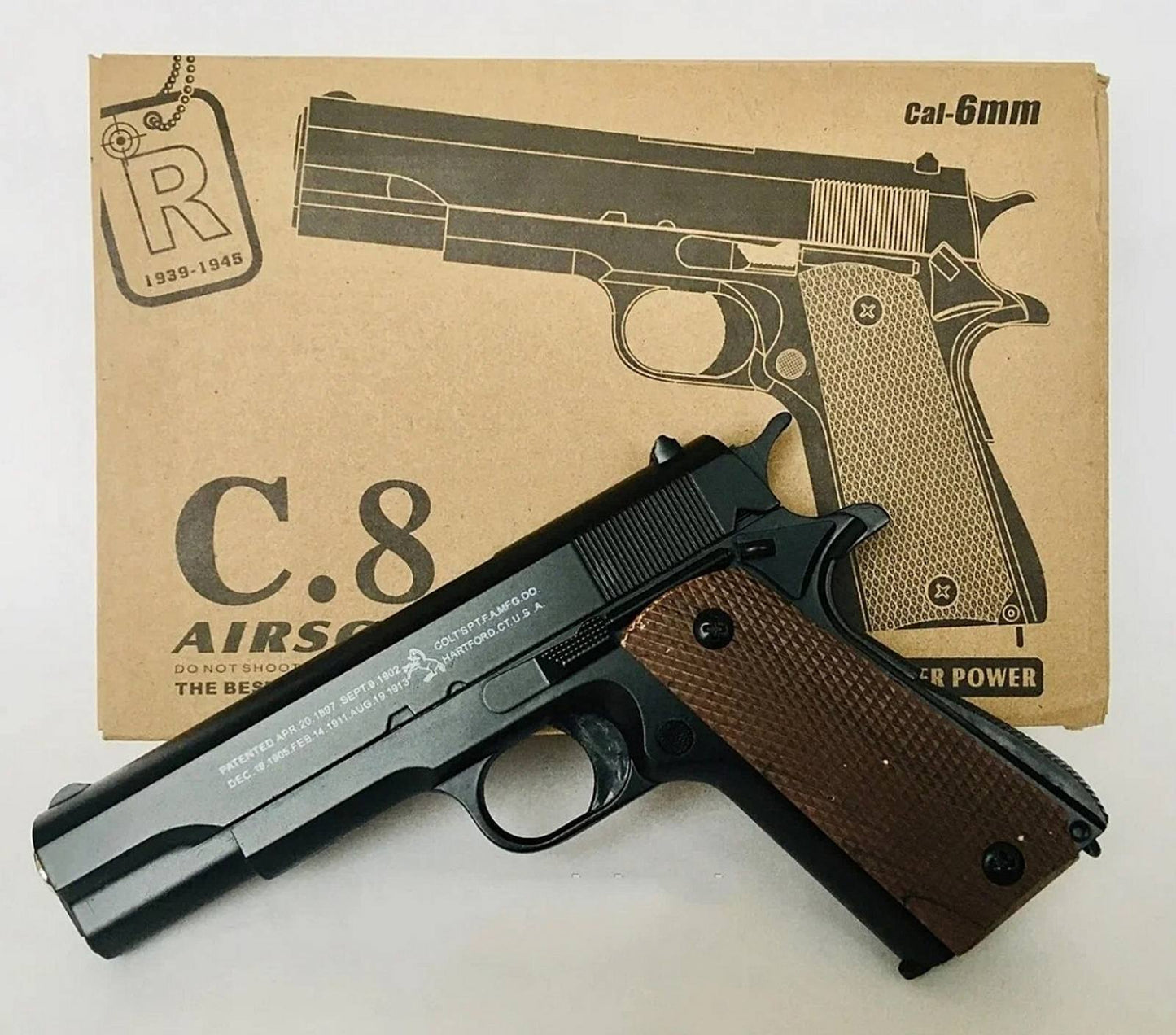 Metalni airsoft pistolj C8 sa 500 gratis metkica