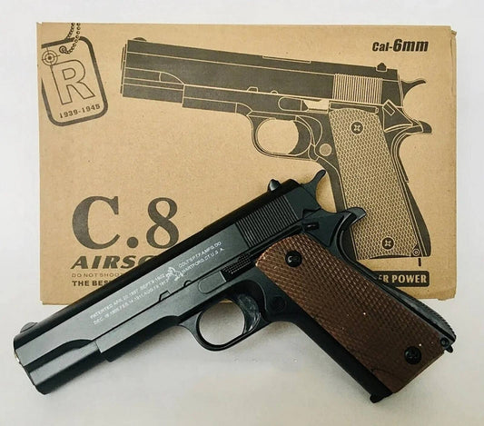 Metalni airsoft pistolj C8 sa 500 gratis metkica