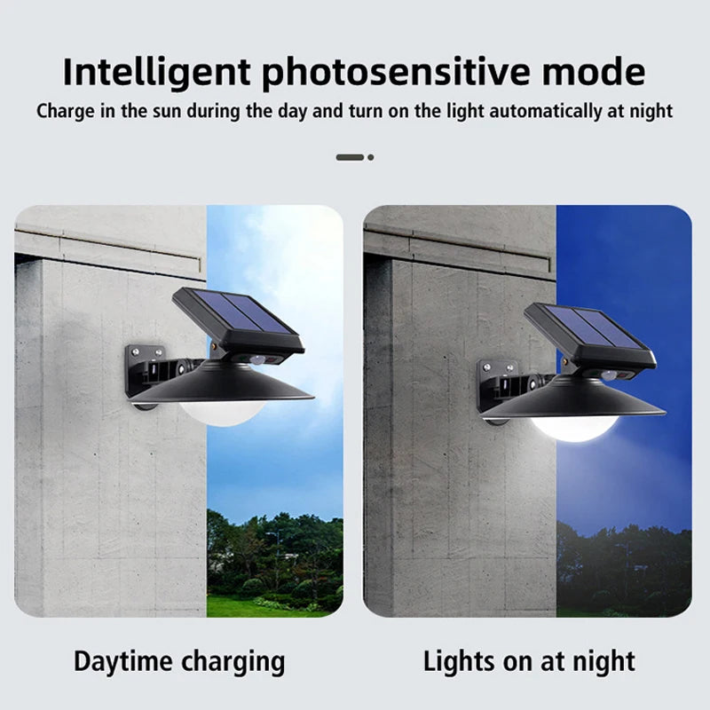 Solarna zidna LED lampa sa senzorom pokreta i daljinskim upravljanjem