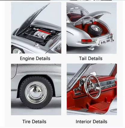Mercedes-Benz 300SL 1:24 – Kolekcionarski Diecast Model sa Svetlima i Zvukom
