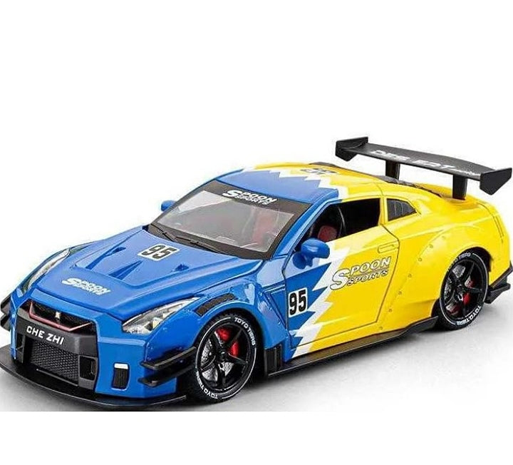 🏁 Nissan GT-R R35 – Metalni model sa svetlosnim i dimnim efektima!