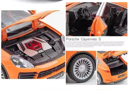 🚘 Porsche Cayenne S 1:24 – Metalni Auto sa Svetlom, Zvukom i Mehanizmom na Potezanje
