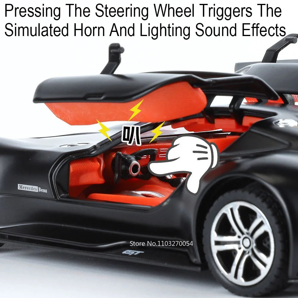 🚘 Mercedes Vision GT 1:24 – Metalni Kolekcionarski Model sa Svetlosnim i Zvučnim Efektima