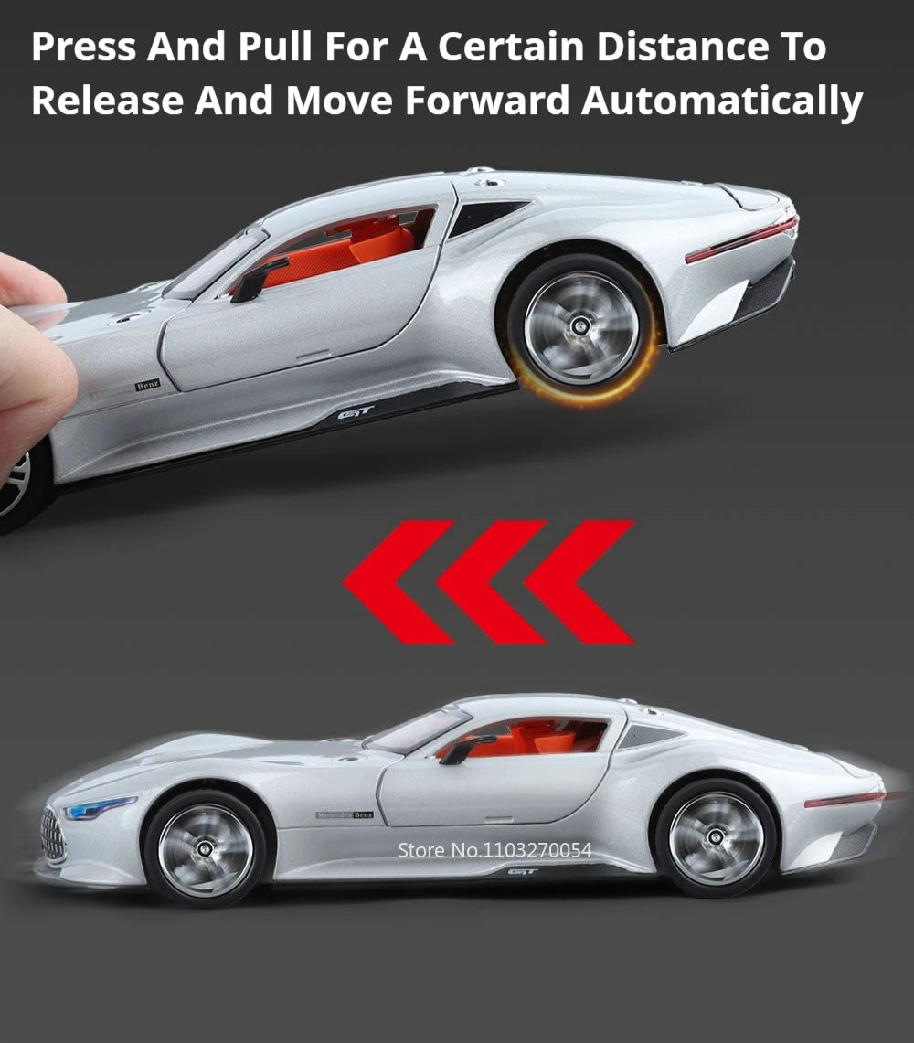 🚘 Mercedes Vision GT 1:24 – Metalni Kolekcionarski Model sa Svetlosnim i Zvučnim Efektima