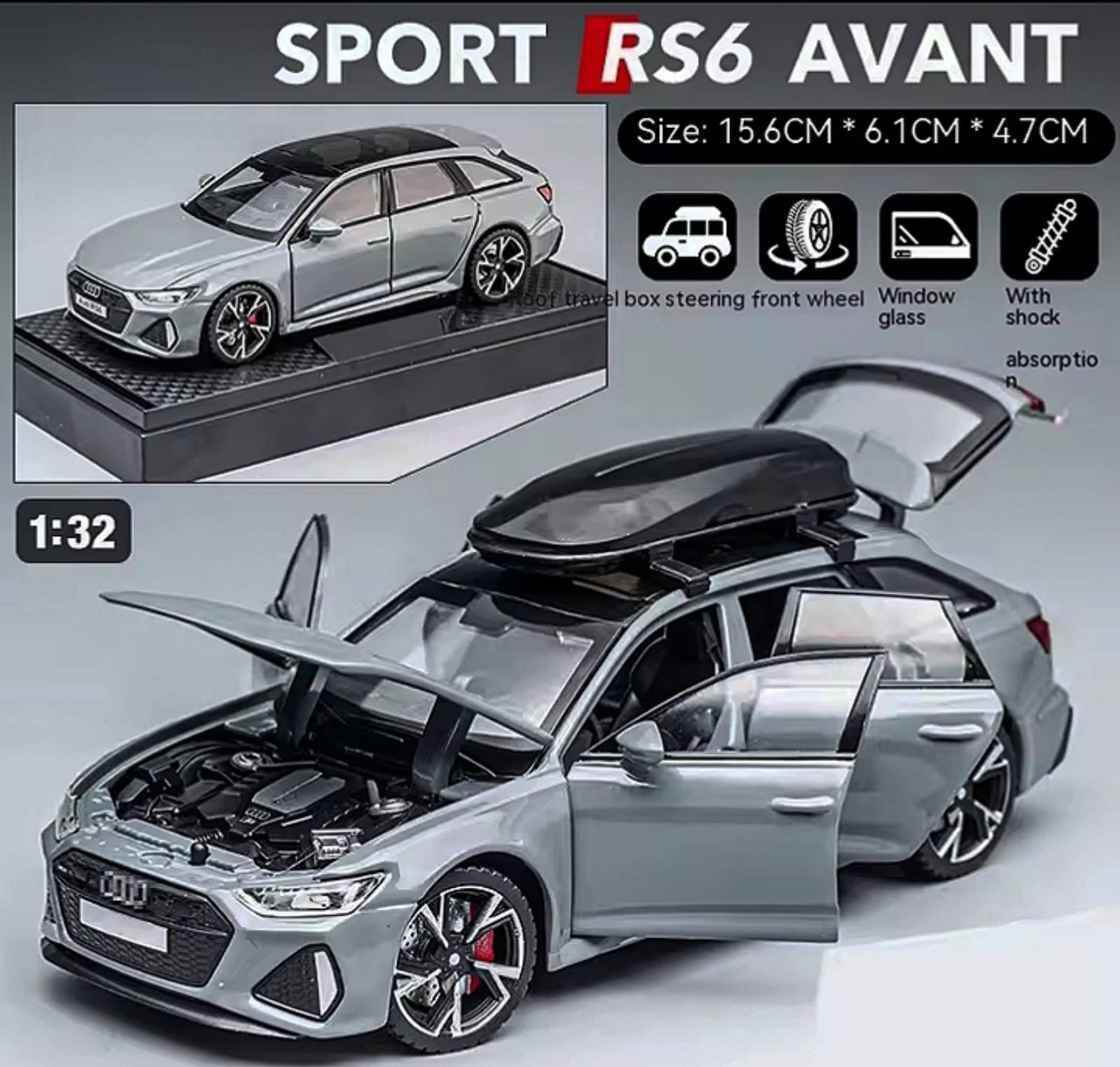AUDI RS6 – Metalni Model Automobila 1:32