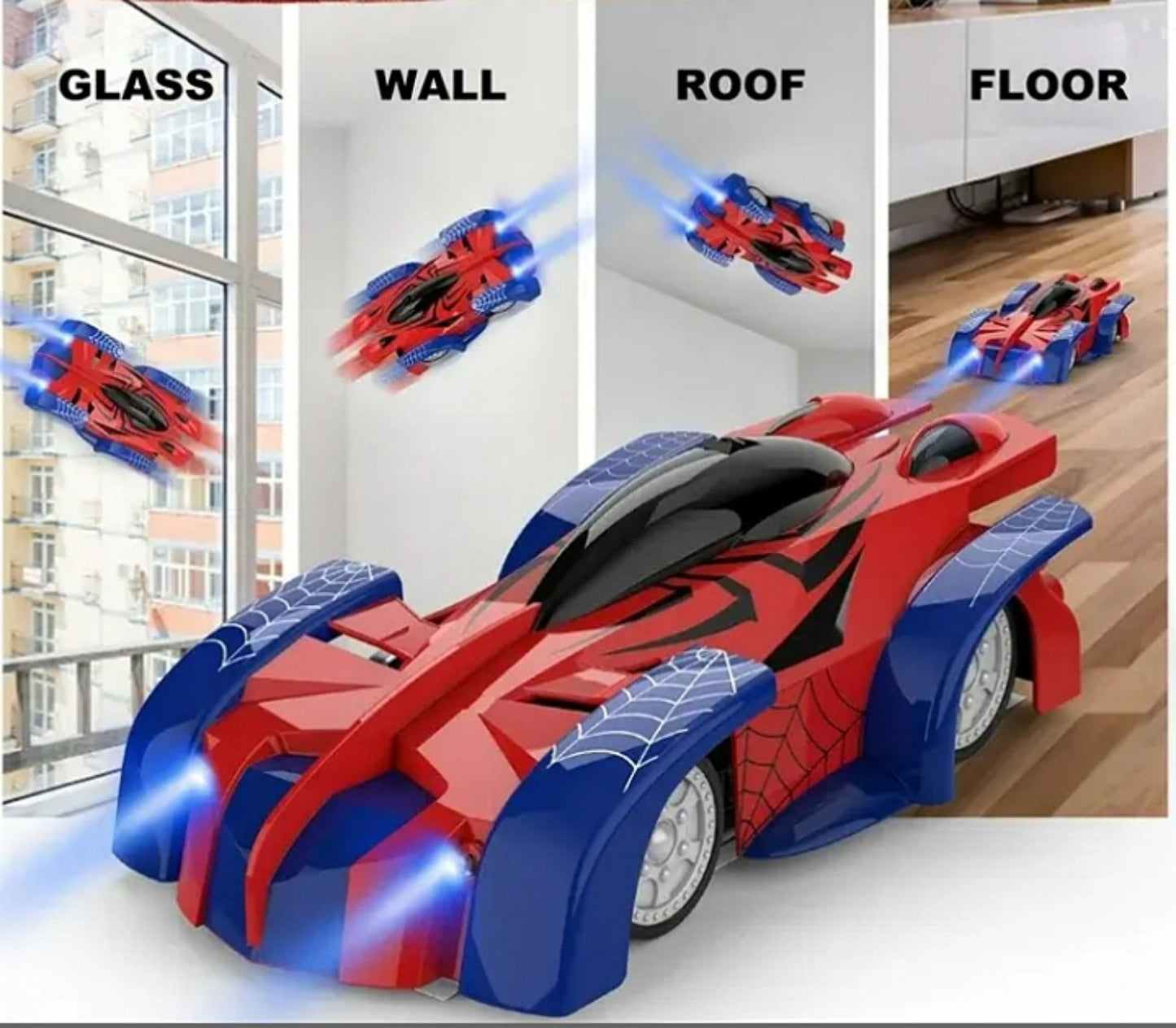 🕷️ Spiderman 360° Stunt RC Auto – auto koji se penje po zidovima i plafonu!