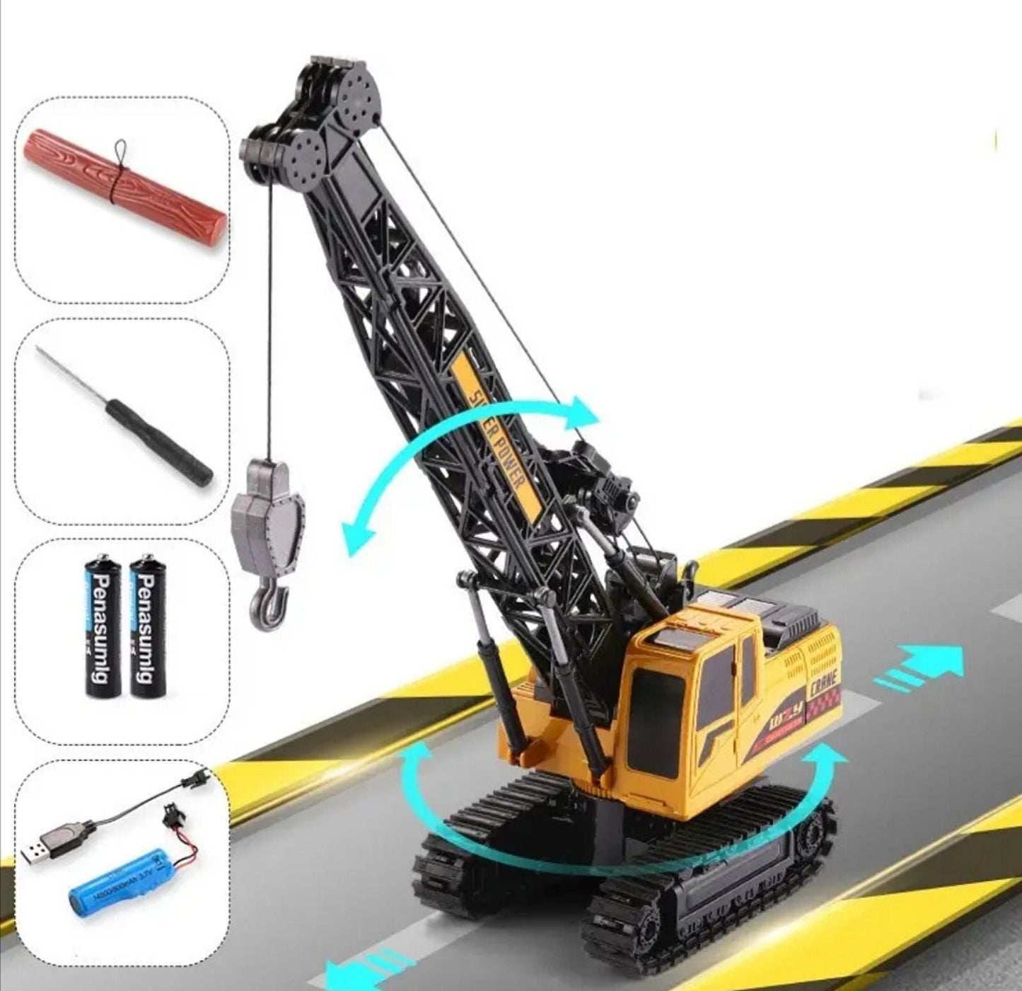 🚧 Građevinski Kran na Daljinsko Upravljanje – 1:12 Skala