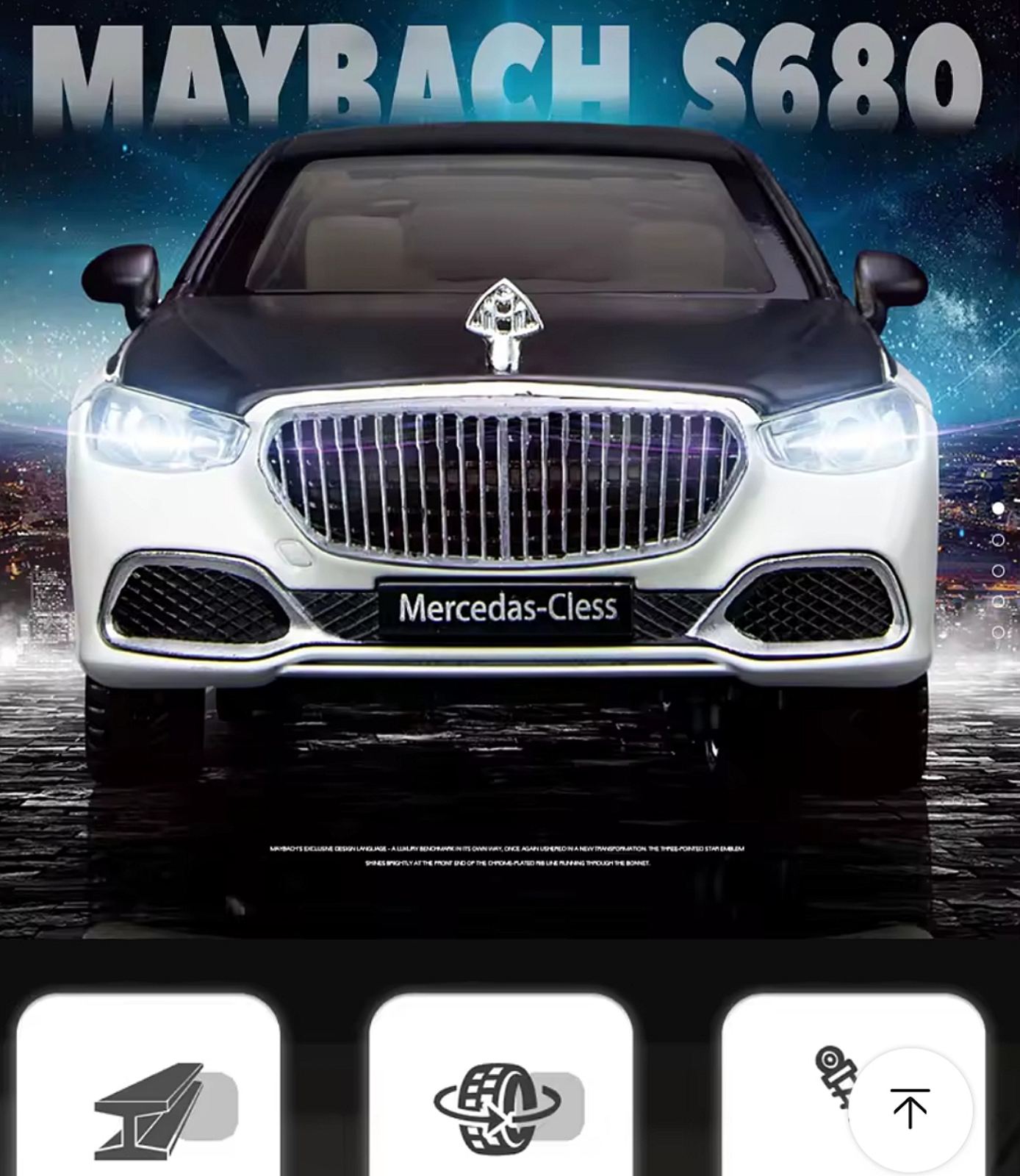 Mercedes Maybach S680 – Luksuzni Metalni Model 1:24 sa Svetlima i Zvukom