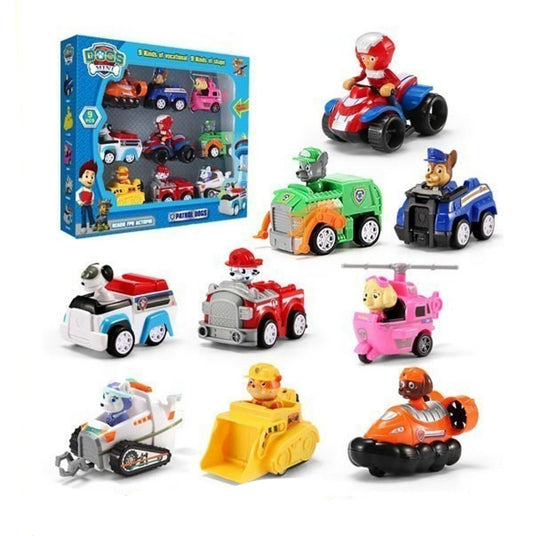 🐾🚗 Patrolne Šape – 9u1 Set Junaka sa Vozilima