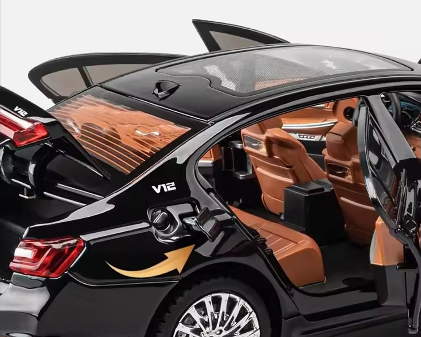 🚘 Luksuzni metalni auto 760Li V12 sa personalizovanim tablicama