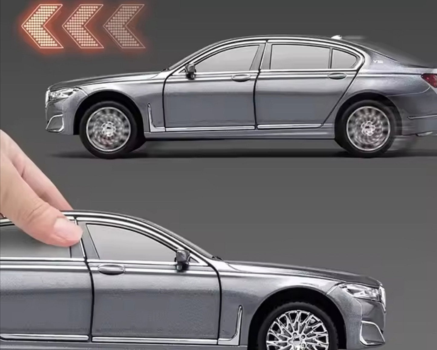 🚘 Luksuzni metalni auto 760Li V12 sa personalizovanim tablicama