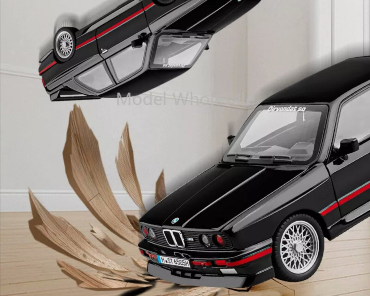 🏁 BMW M3 E30 – full metalan 1:24 sa personalizovanim tablicama