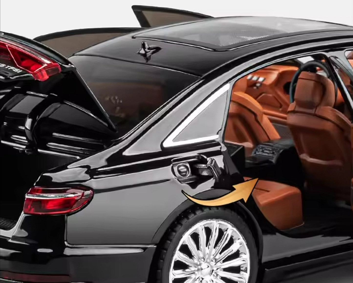 🚘 Audi A8 2024 – Metalna maketa 1:24 sa perosnlizovanim tablicama