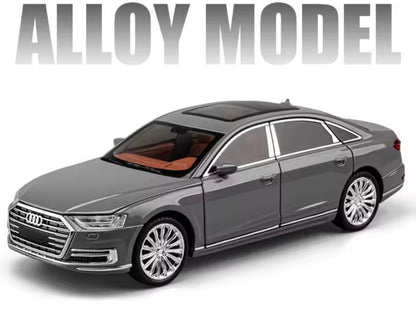 🚘 Audi A8 2024 – Metalna maketa 1:24 sa perosnlizovanim tablicama