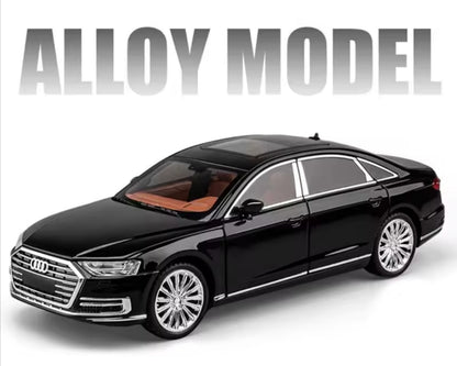 🚘 Audi A8 2024 – Metalna maketa 1:24 sa perosnlizovanim tablicama