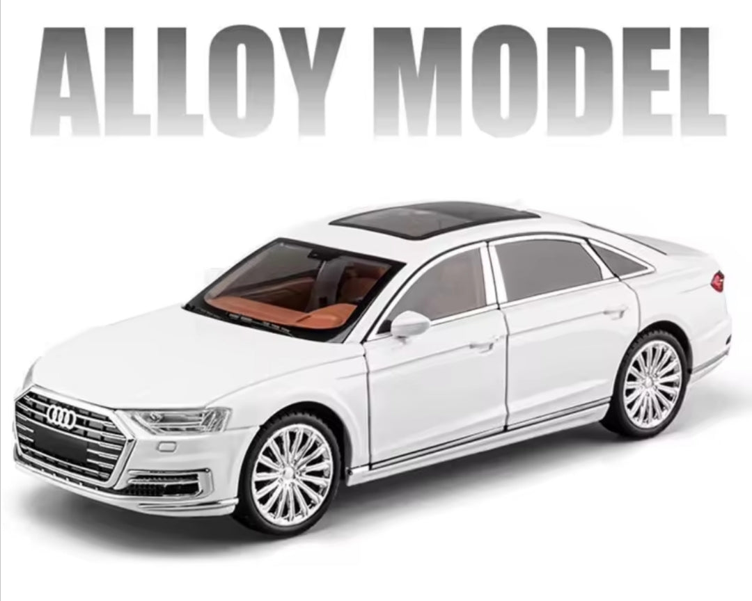 🚘 Audi A8 2024 – Metalna maketa 1:24 sa perosnlizovanim tablicama