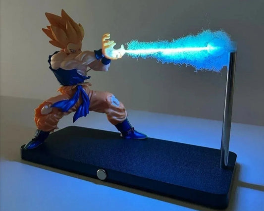🔵 Goku Kamehameha LED Lampa – Dragon Ball Z