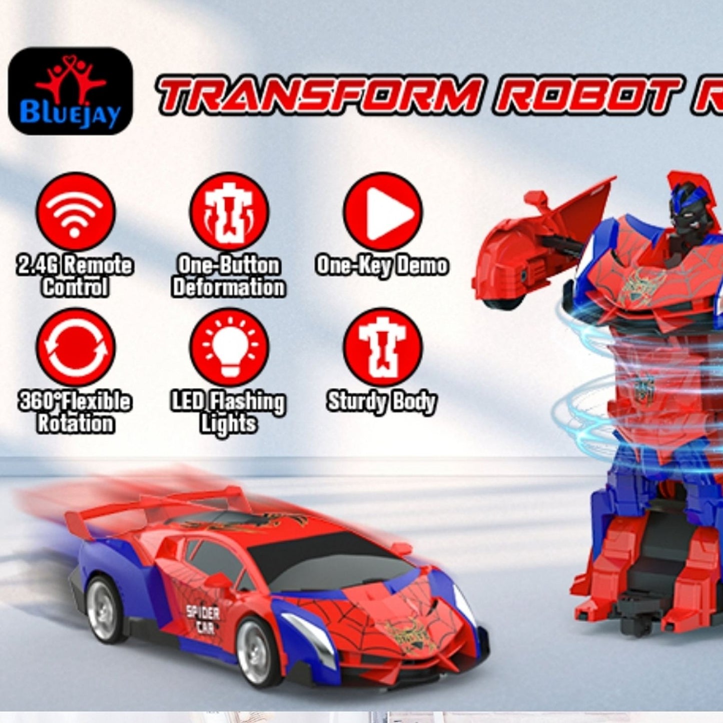 Transformers robot auto 2u1 – svetlo, zvuk i transformacija na daljinski 🚗➡️🤖