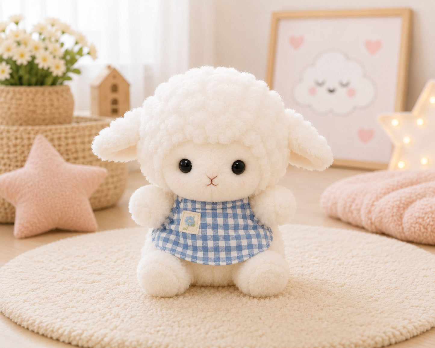 🐑 Plišana ovčica 30 cm – mekana igračka za decu