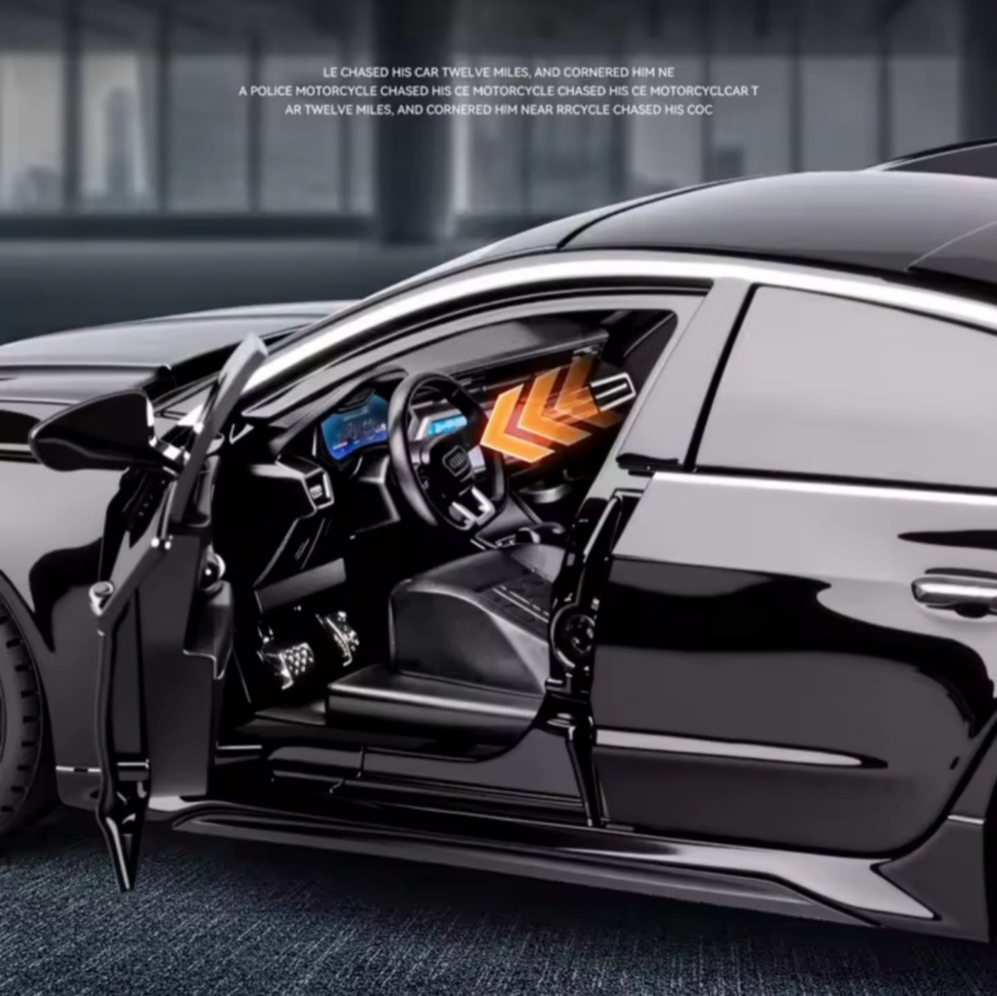 Metalni Audi RS7 1:24 – Svetla, Zvučni Efekti i Personalizovane Tablice