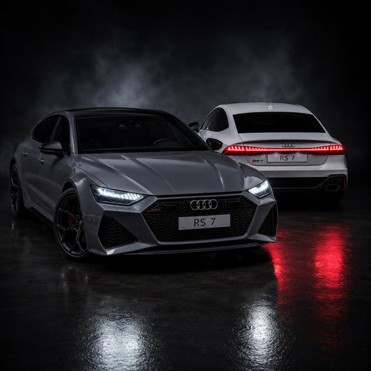 Metalni Audi RS7 1:24 – Svetla, Zvučni Efekti i Personalizovane Tablice