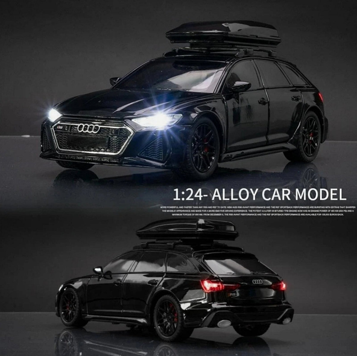 Audi RS6 1:24 Metalni Model Automobila sa Poklon Tablicama