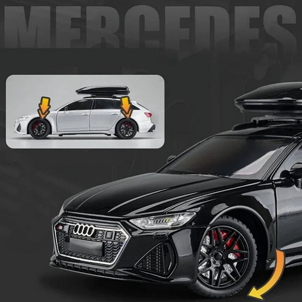 Audi RS6 1:24 Metalni Model Automobila sa Poklon Tablicama