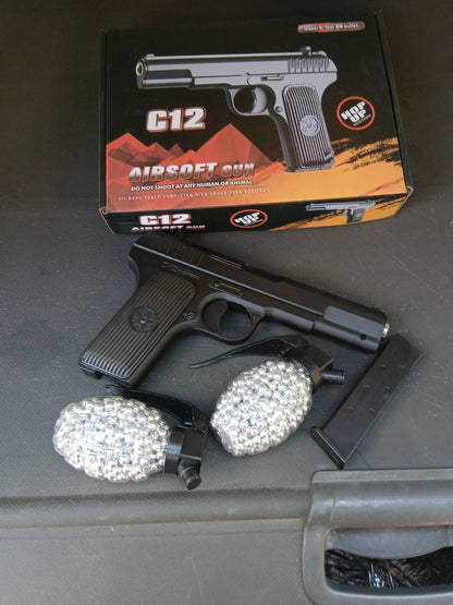 Metalna Airsoft Replika C12 Tetejac (6mm) – Ceo od Metala + Gratis 500 Kuglica
