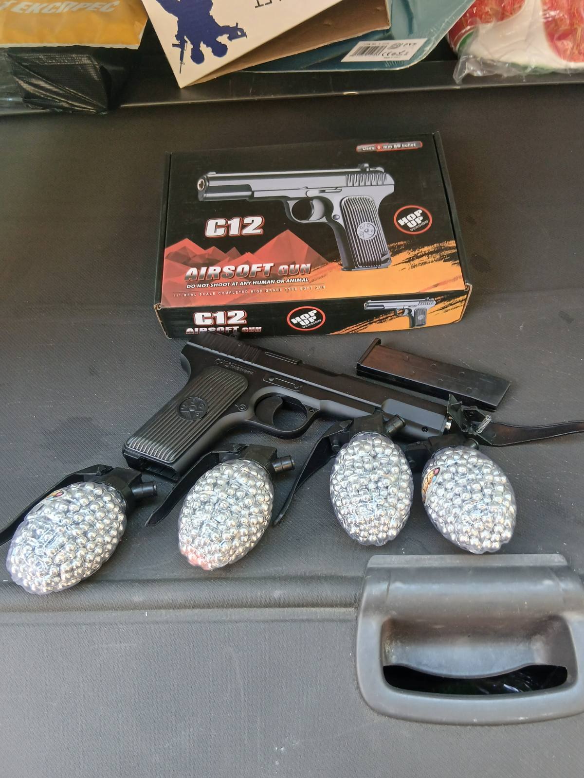 Metalna Airsoft Replika C12 Tetejac (6mm) – Ceo od Metala + Gratis 500 Kuglica